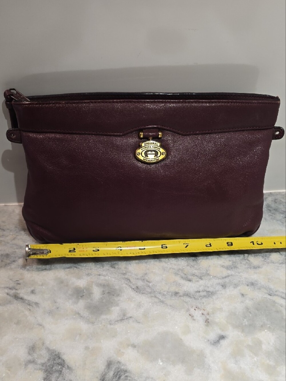 Vintage Etienne Aigner Plum Leather Bag - Picture 2 of 15